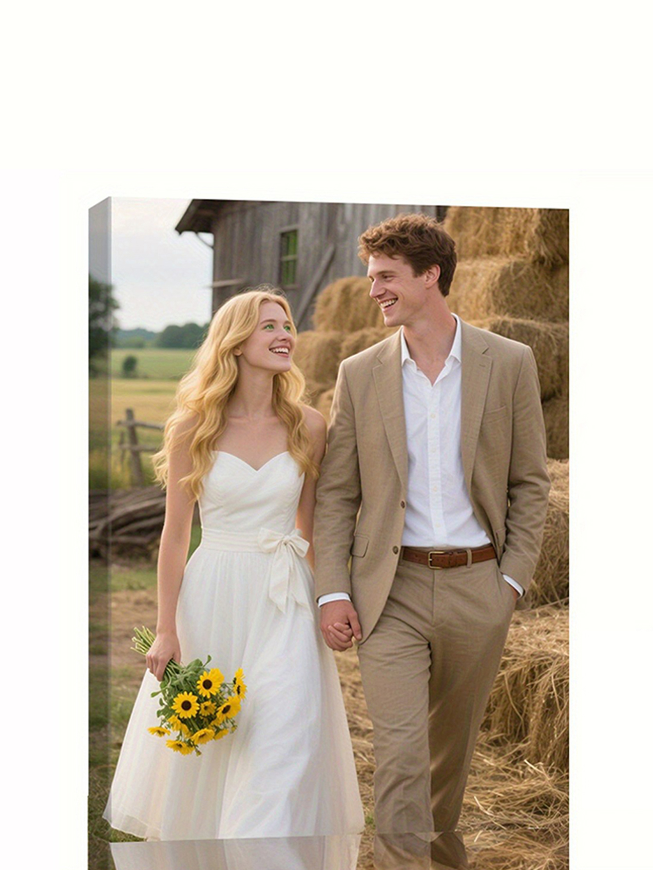 Custom Wood-Framed Canvas 2D Flat Artwork